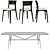 Modern Dining Set: Gaudi Table & Bertha Chairs 3D model small image 3