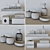 Modern Bathroom Set: Soap Dish, Collection 3D model small image 2