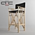 Modern Wooden High Chair 3D model small image 1