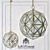 Modern Glass & Metal Pendant 3D model small image 1