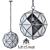 Modern Glass & Metal Pendant 3D model small image 3