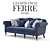 Luxurious 3-Seater Sofa: BENNY by Gianfranco Ferre 3D model small image 1