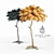 Gilded Feather Lamp: Illuminating Elegance 3D model small image 1