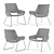 Title: Prostoria Monk Easy Chair: Minimalist Metal Comfort 3D model small image 3