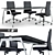 Sleek and Sturdy Table & Chair Set 3D model small image 1