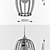 Nordic Loft Industrial Chandelier 3D model small image 2