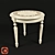 Elegant Platinum Tea Table 3D model small image 1