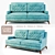 Costa Bella Fabio Sofa: Stylish and Comfortable 3D model small image 1