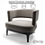 Elegant Astrid Flexform Armchair 3D model small image 1