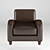 Luxury Leather Club Chair 3D model small image 1