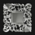 Elegant Handcrafted Silver Mirrors 3D model small image 1