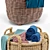 Title: Coastal Rustic Wicker Basket 3D model small image 2