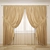 Wide Shade Curtains with Tieback 3D model small image 1