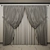 Wide Shade Curtains with Tieback 3D model small image 2