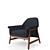 Stylish Theo Wood Chair Set 3D model small image 3