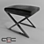 Modern Metal Stool: AS-19 3D model small image 1