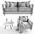 Elegant Pohjanmaan Sofa Set 3D model small image 3