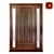 Elegant Mahogany Front Door 3D model small image 1