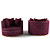 Luxurious Ruby Velvet Armchair 3D model small image 2