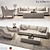 Luxdeco Living Room Furniture Set 3D model small image 1