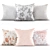 Elegant Embroidered Decorative Pillows 3D model small image 1