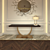 Walnut & Copper Luxury Console 3D model small image 1