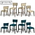 Timeless Elegance: Classic Klismos Chair & Stool 3D model small image 1