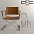 Modern Metal and Leather Chair 3D model small image 2