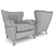 Country Vintage Armchair 3D model small image 3