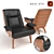 Modern Black Paulo Bent Ply Chair 3D model small image 1