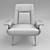 Modern Black Paulo Bent Ply Chair 3D model small image 3