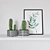 Scandi-inspired Cactus & Poster Set 3D model small image 1