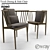 Modern Scandinavian Tivoli Dining Chair 3D model small image 1