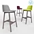 Sleek Chip Barstool: Procedurally Colored 3D model small image 1