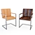 Industrial Leather Dining Chair 3D model small image 1