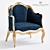 Elegant Jumbo Collection Armchair 3D model small image 1