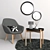 Modern Dining Set: Table and Chair 3D model small image 1