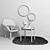 Modern Dining Set: Table and Chair 3D model small image 2