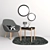 Modern Dining Set: Table and Chair 3D model small image 3