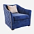 Modern Pier Armchair - Stylish Milano Home Concept 3D model small image 1