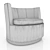 Elegant Velvet Adele Armchair 3D model small image 2