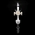 AVONNI White Crystal Metal Wall Sconce 3D model small image 3
