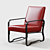 Contemporary Leather Lounge Chair 3D model small image 1