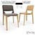 Elegant Leaf Dining Chair 3D model small image 1