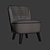 Elegant Alpana Cocktail Chair: Perfect Blend of Style & Comfort 3D model small image 2