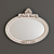 Carved Oval Mirror: Customizable Design 3D model small image 1