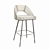 Elegant Avorio Bar Stool 3D model small image 3