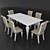 Italiano Classic Table Set: Betamobili Ottocento 3D model small image 1