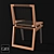 OM Celar Chair - Handcrafted Solid Wood with Woven Seat 3D model small image 2