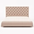 Luxury Beatrice L18 Bed - Upholstered in Leather & Textile 3D model small image 2